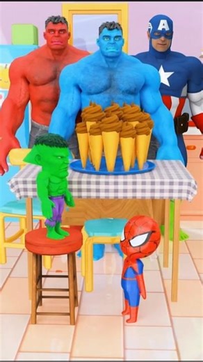 🍫 Red Spidey Gives Away Two Hulk Chocolate lce Cream... and Plays Innocent !🍧🍭