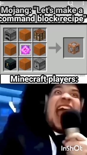 mujhe let command block recipe #minecraft #minecraftshorts #gamingshorts