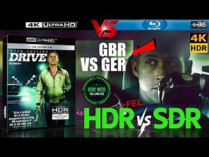 HDR DV WCG ATMOS ANALYSIS ( Drive 2011 ) 4K UHD Blu Ray REVIEW vs 1080p BD SDR 100nits