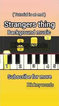 stranger things bgm on piano | tutorial | #strangerthings |