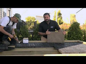 Patio Overlay Installation - Integrating slabs