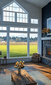 Charming country home with stunning views and vibrant landscaping. | We Love Farmhouse