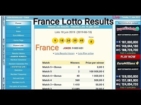 France Lotto Live // France Lotto Lottery Results // France Lotto Draw Live Today