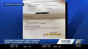 Colerain Township warns of fake electricity bill refund letter