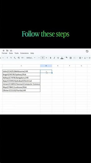 How to Split Text into Columns in Excel #Shorts #GoogleSheets #ExcelTips #Productivity