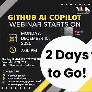 🚀 GitHub AI Copilot Webinar | AI-Powered Coding | Dec 15, 7 PM IST