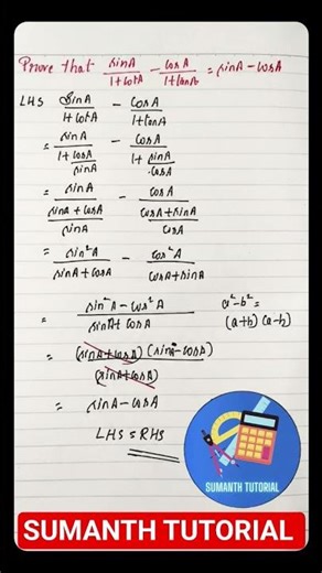 Math Magic: Solving Trig Like a Pro 📐✨ #sumanthtutorial #shorts #mathsshorts #boardexampreparation