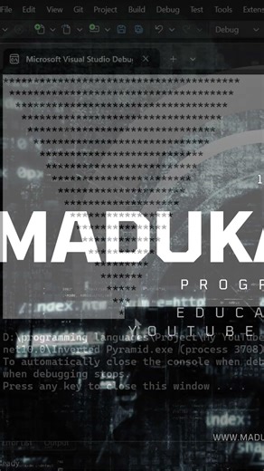 Inverted Pyramid Pattern in C# Easy Console Program #codingforbeginners #csharptutorial #shorts