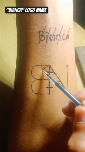 How to connect the letters to form a logo name #logomaker #logo #namearts #tattoo