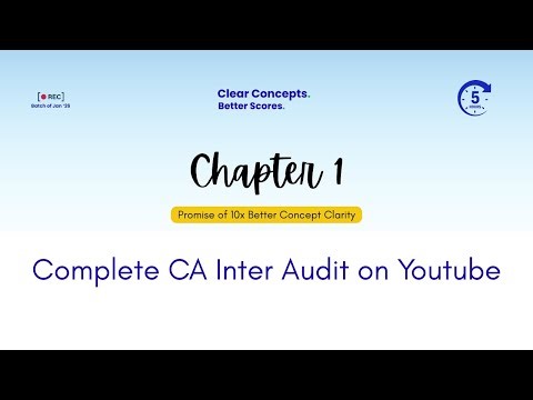 Complete Course - Chapter 1 | CA Inter Audit | Applicable for May & Sep 26 #cainter