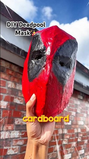 I CREATED Deadpool Mask OUT of Cardboard #diy #deadpool #deadpoolmask #cardboardcraft