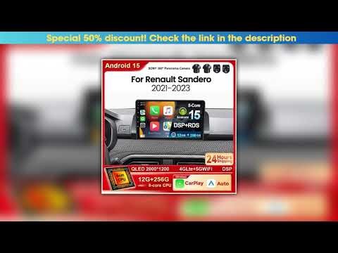 Best Android 15 For Renault Sandero 2021 2022 2023 Car Radio Multimedia Video Player GPS RDS DSP 4G