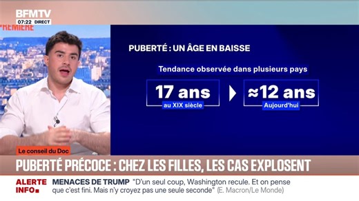 LE CONSEIL DU DOC - Comment expliquer la multiplication des cas de puberté précoce chez les filles?