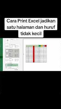 #Tips Cara print #excel jadi satu halaman dan huruf tidak kecil.