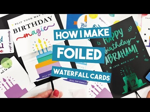 Making a Foiled Waterfall Greeting Card (My Full Process)