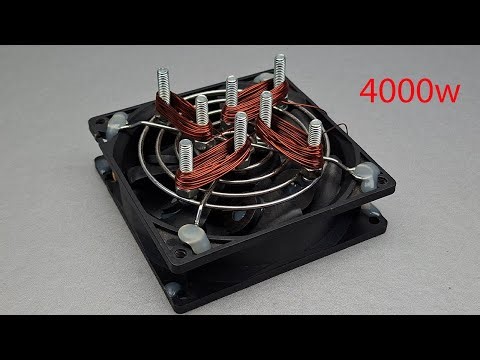 I make free 4000w electric generator from computer exhaust fan use copper wire