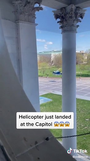 A helicopter just landed on the East front of the Capitol 😱 #helicopter #whitehouse #capitol #shoutoutot (via jakesherman/TW)