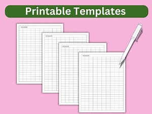 Printable 10-column Chart Template (PDF, JPG, PNG) - Etsy