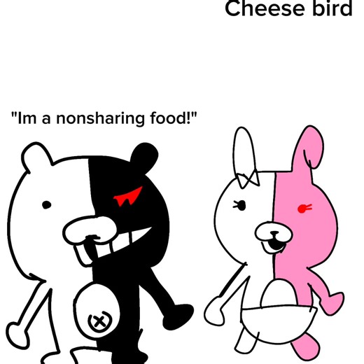 Monokuma depressed because of Monomi #danganronpa #monokuma #monomi #reference