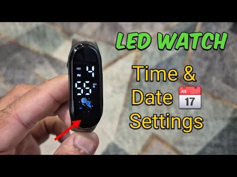 Digital LED Touch Watch Time & Date Settings | How To Set Time & Calender On A Kids Digital Watch