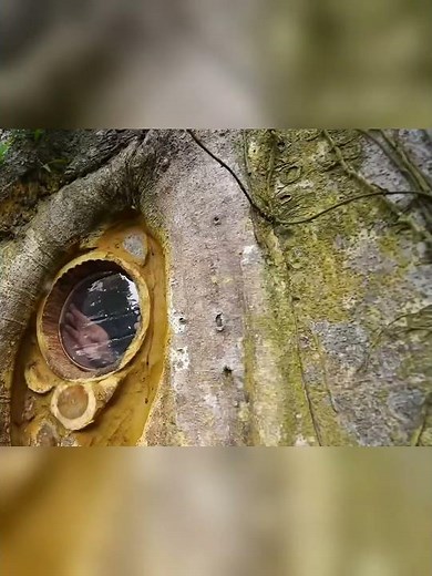🌳 Building a Hidden Jungle Shelter Inside an Ancient Tree 🌧️ | Cozy Survival Cabin in the Rainforest