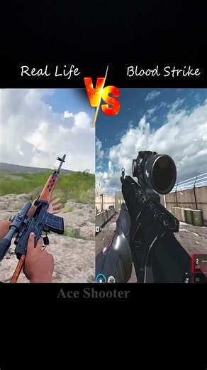 SVD Gun Real life Vs Blood Strike 🔥