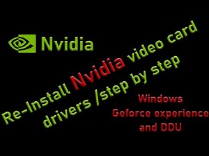 Fix video card driver issues re-install Nvidia drivers