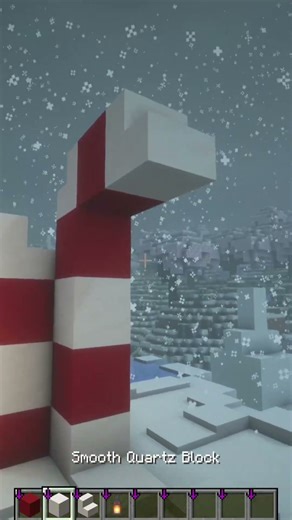 This Minecraft Candy Cane Design Hits Different #minecraft #shorts #aesthetic