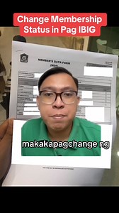 Thinking of updating your Pag-IBIG membership status? Just fill out the Member’s Data Form (MDF) and submit it to the nearest branch it’s easier than fixing your love life! Stay on top of your details to enjoy seamless benefits. Follow for more money tips! #PagIBIGUpdates #MembershipMadeEasy #FinancialFreedom | James Fragata