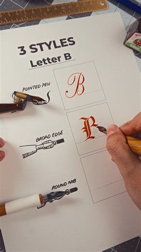 5.2M views · 18K reactions | Letter B, in 3 styles ✍ | Made by Edgar | Facebook