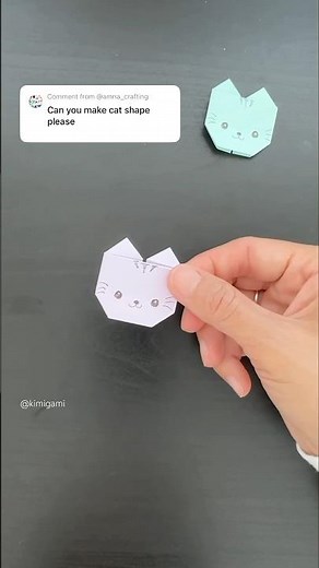 How to fold sticky note Origami Cat bookmark in 60 seconds #origami #bookmark #cat #折り紙 #shorts