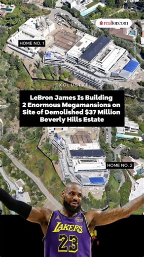 Looks like LeBron James’ sprawling Beverly Hills estate will boast not one, but two massive megamansions, rising on the site of a historic property the Lakers superstar purchased for $37 million in 2020 —and immediately demolished. 🚪 Step inside: https://rltor.cm/onypfa | Realtor.com