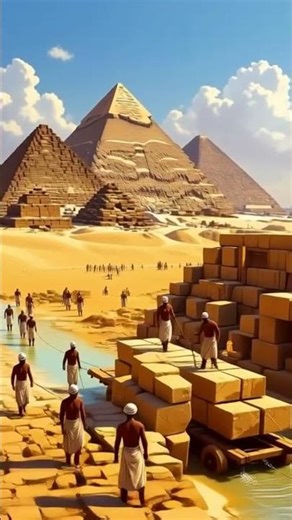 The Construction of the mighty Pyramid !!! #pyramidsofegypt #ancientcivilization