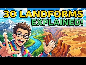 🌍 30 LANDFORMS EXPLAINED | Learn Earth’s Surface the Easy Way!