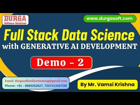 FULL STACK DATA SCIENCE tutorials || Demo - 2 || by Mr. Vamsi Krishna on 19-12-2025 @8AM (IST)