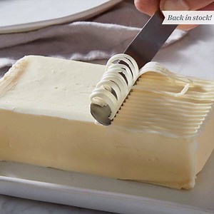 This Japanese butter knife turns ice cold butter into spreadable gold. It sold out in less than 48 hours last time it came to town, so snag yours before it disappears! → https://f52.co/2AOBGeg | Food52