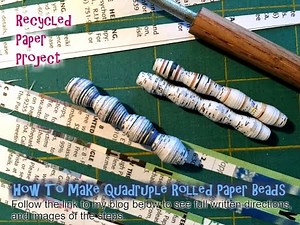How to Make Quadruple Rolled Paper Beads - Recycled Paper Project Tutorial