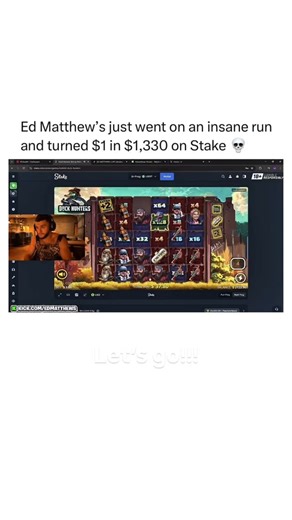 Crazy Hood Vids on Instagram: "Ed Matthew’s just turned $1 into $1330 on Stake💀 The run shown here is simply one of those viral instances where the on-screen multipliers stack in a way that looks ridiculous, and Matthews’ reaction makes it even funnier. These sequences are governed entirely by the game’s preset mechanics, but when they align dramatically, the animations become the whole show—flashing icons, cartoon visuals, and sudden full-screen effects that look more like a parody than anythi