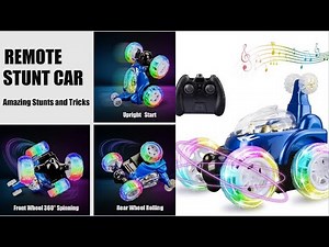 Kizeefun Remote Control Car, RC Stunt Car Invincible 360°Rolling Twister