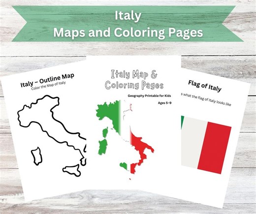 Italy Coloring Pages for Kids | Italy Geography Worksheets | Europe Country Study Printable - Etsy