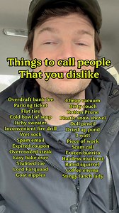 Things to call people that you dislike! #fblifedtyle | Chris Tuck