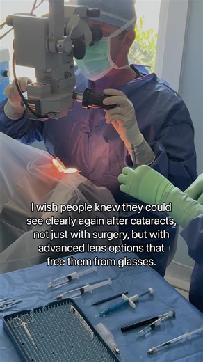 What most cataract patients discover too late will break your heart... 👁️ They could have been glasses-free for years, but nobody told them about advanced lens options during their surgery. Most people think cataract surgery just restores cloudy vision back to