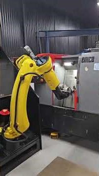 CNC Machine Tending Robot Demo | FANUC Automation with iRecover | Mullane Robotic Solutions