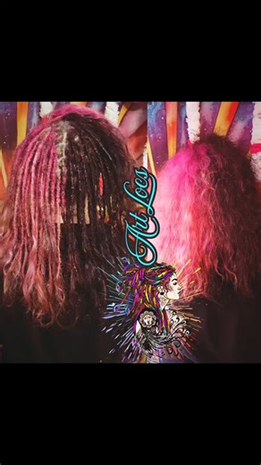 I have always been in love with the over the top hair styles, and now to see this magenta and black split colored dreadhead! And to know that I helped make that happen?! What an awesome feeling! Welcome to the ArtLoc family! | ArtLocs, wool dread extensions | Facebook