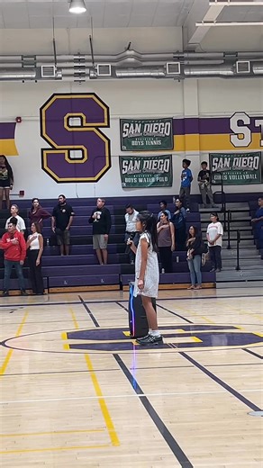 Our very own Hill Creek third grader had the honors of singing the National Anthem at the Santee School District basketball finals. She is brave, talented, and did a phenomenal job. 🇺🇸 | Hill Creek Elementary School