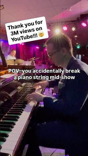 POV: Breaking a piano string mid-show! (Thanks for 3M!) #piano #brokenstring #jazzpiano