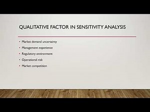Sensitivity Analysis in Capital Budgeting
