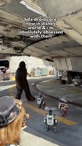 OHMYGOSH YOU GUYS!! BDX Droids are now in Hollywood Studios!! 🤖✨🪐 You might catch these guys on the TIE Echelon stage, roaming right by the Millennium Falcon or just behind the metal grates where Rey and Chewie usually hang out. 👀🚀 Be sure to check the My Disney Experience app to see what times you can see them! 👋 I am OBSESSED WITH THEM!! 😭❤️ | AllEars.Net