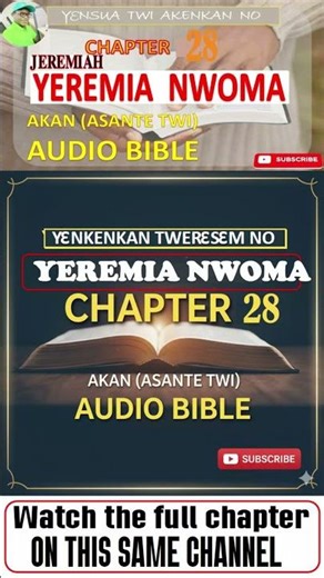 ⚡ JEREMIAH CHAPTER 28 IN ASANTE TWI (AKAN) — TRUE VS FALSE PROPHETS 🎧 #audiobible