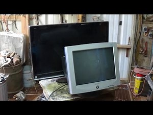 Scrapping a Flat Screen TV & CRT Monitor for Copper and Aluminum